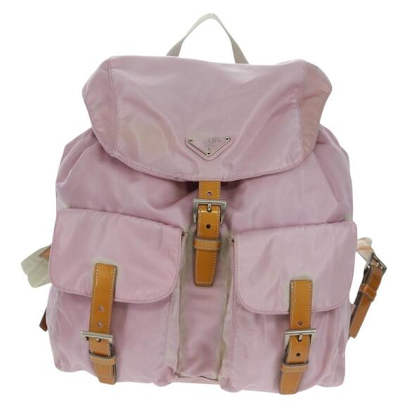 PRADA Backpack Nylon Pink Silver Auth 161509 main image 11